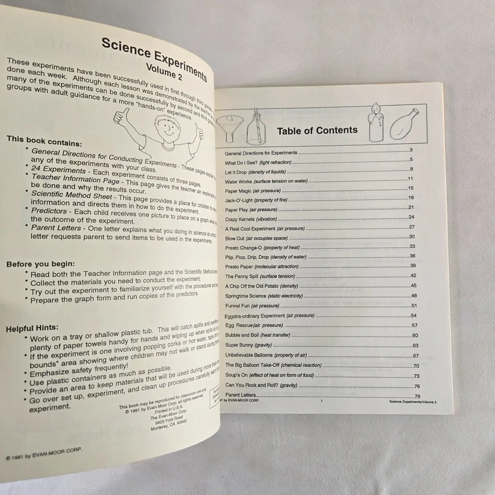 Evan-Moor Science Books Grades Pre-School/Pre-K to 3rd Grade Homeschool Teacher